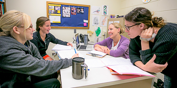 Students in Dr. Erickson's office