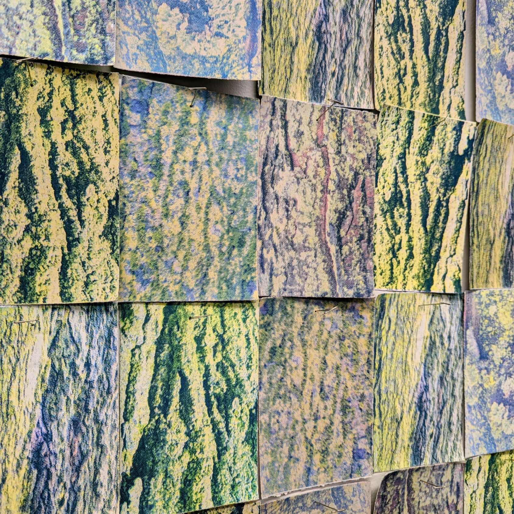 Gracie Korstjens, microcosm.1 (series of 80 screenprints, detail installation view), 2026