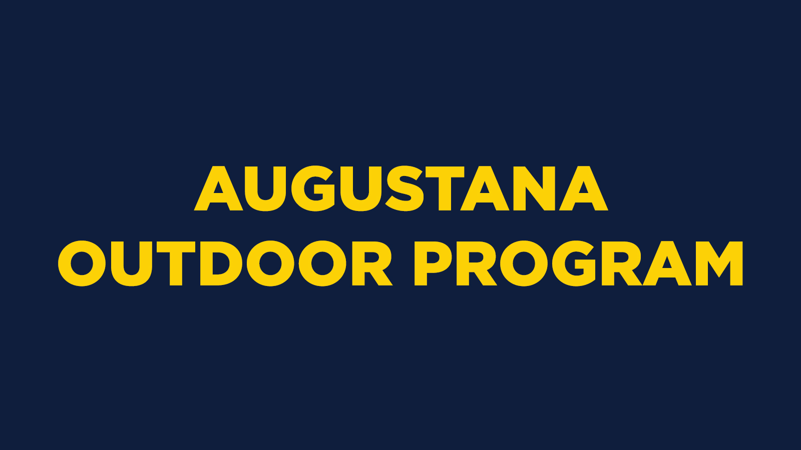 Augustana Outdoor Program
