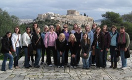 The Greek Connection (Students with the Parthenon in the background)