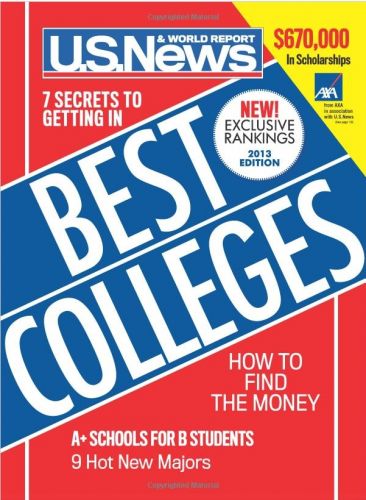US News Best Colleges magazine cover