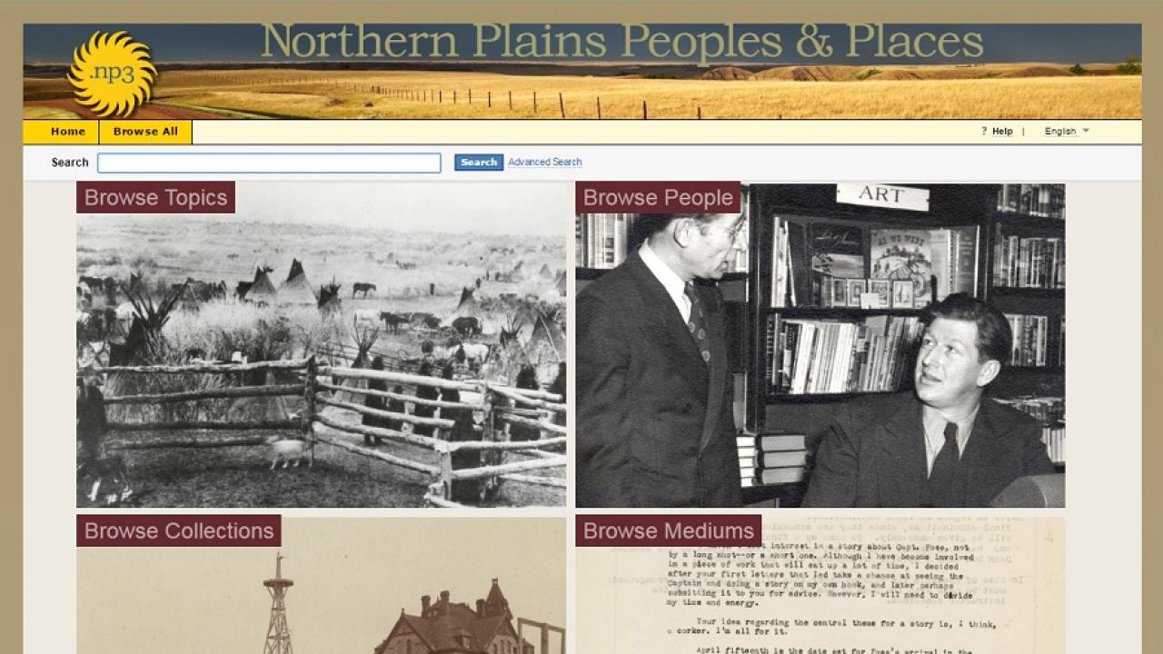 Home page of Northern Plains Peoples and Places