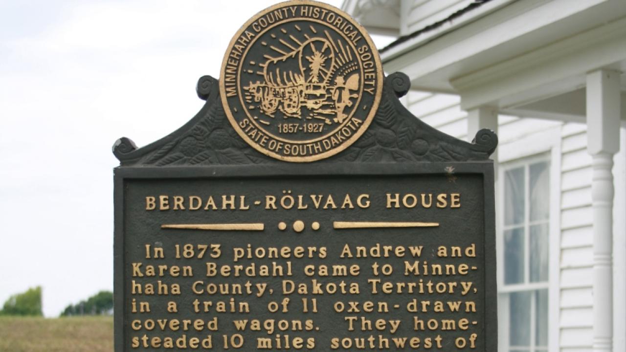 Berdahl-Rolvaag House Sign