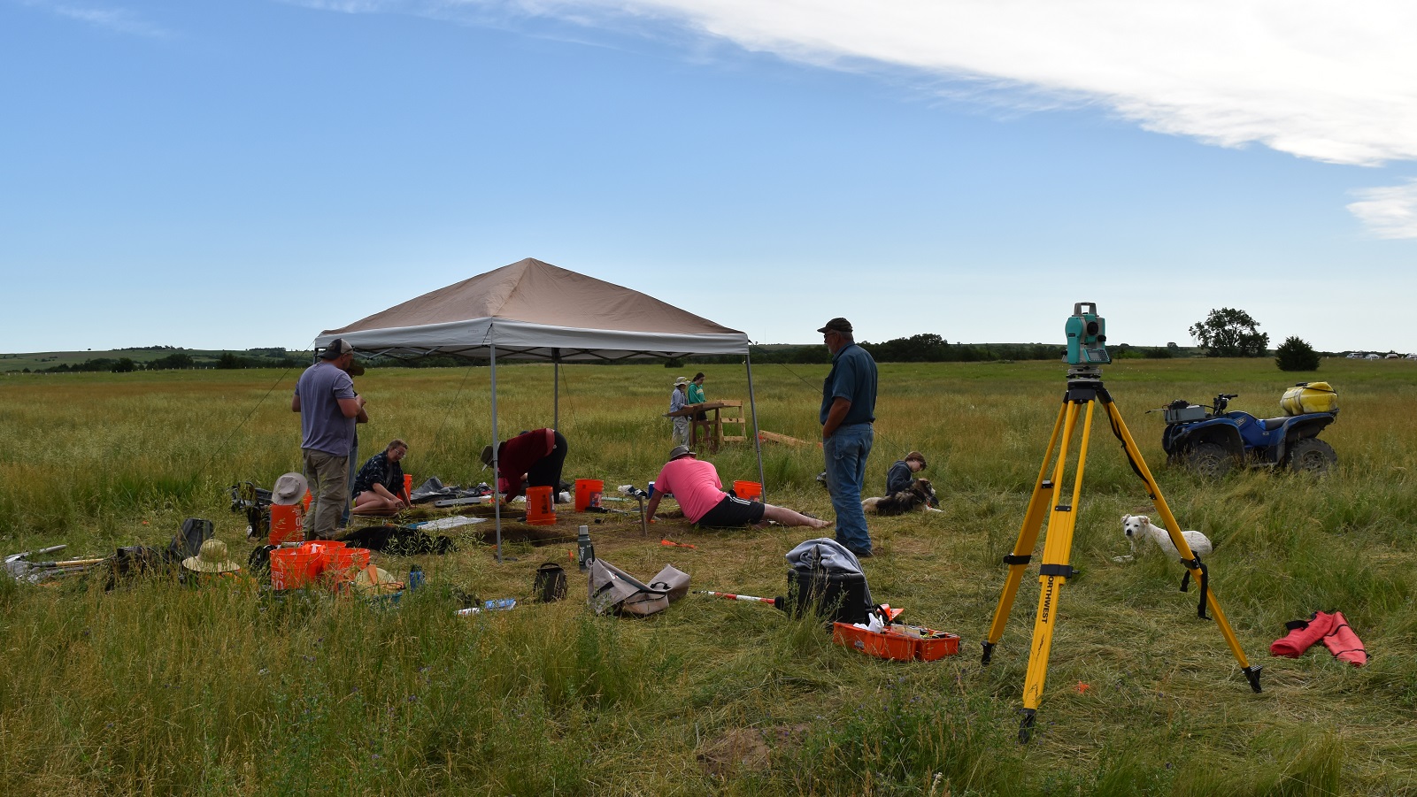 Augustana students and faculty excavate the Lynch site this summer.