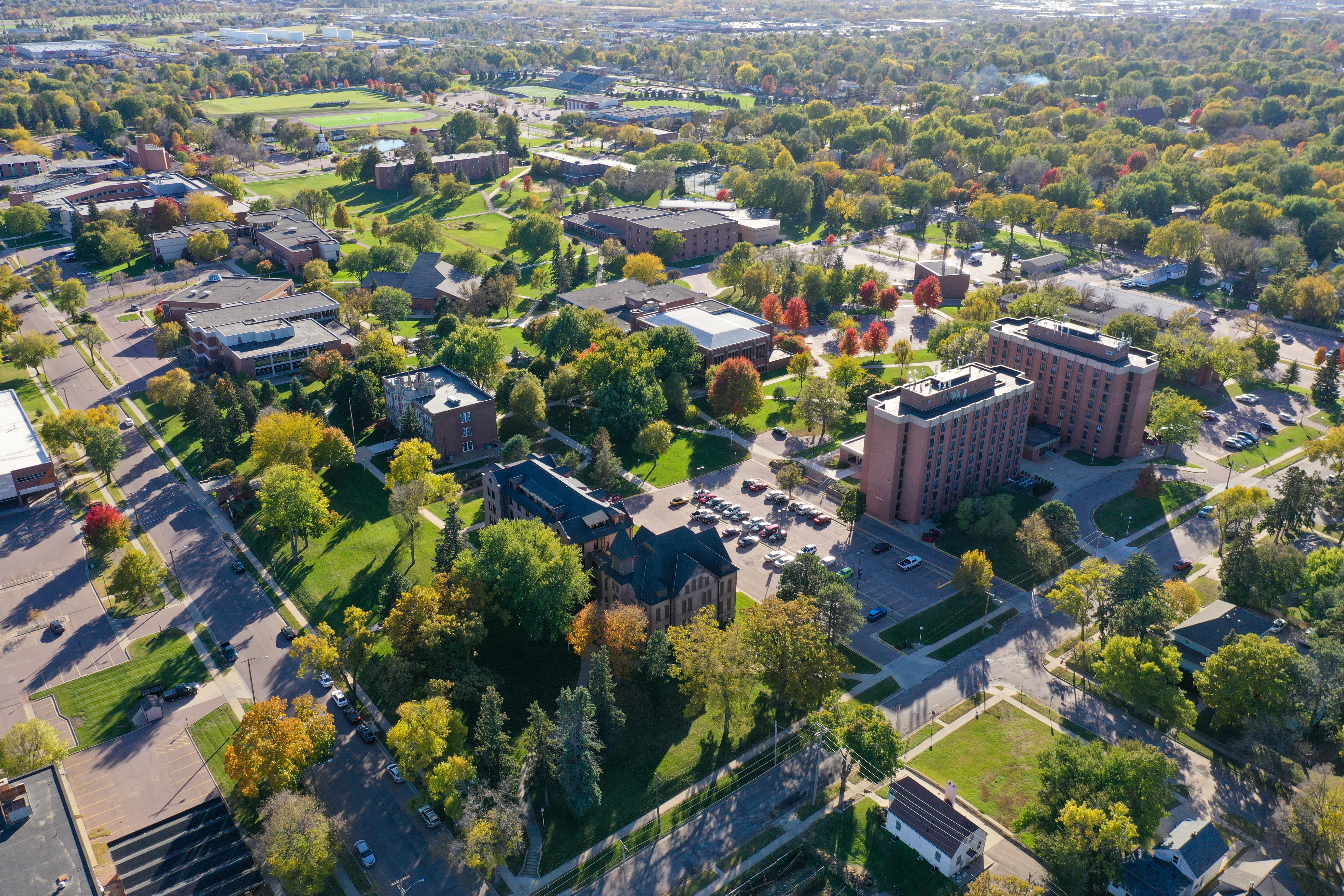 Aerial shot of Augstana University