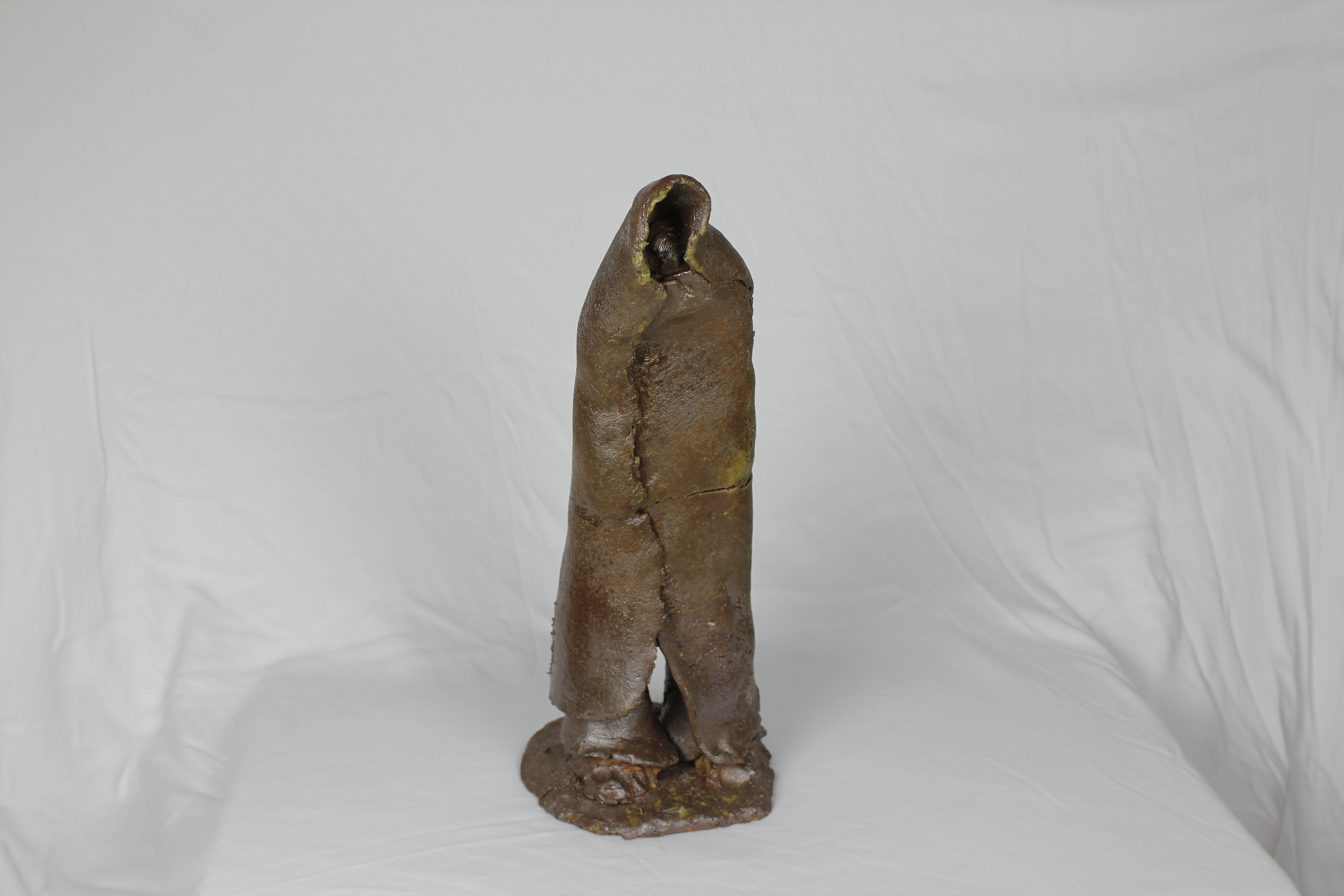 Yukio Yamamoto (Japanese, 1925–2000), Wrapped Figure, wood-fired ceramics, ca. 1985-1998.