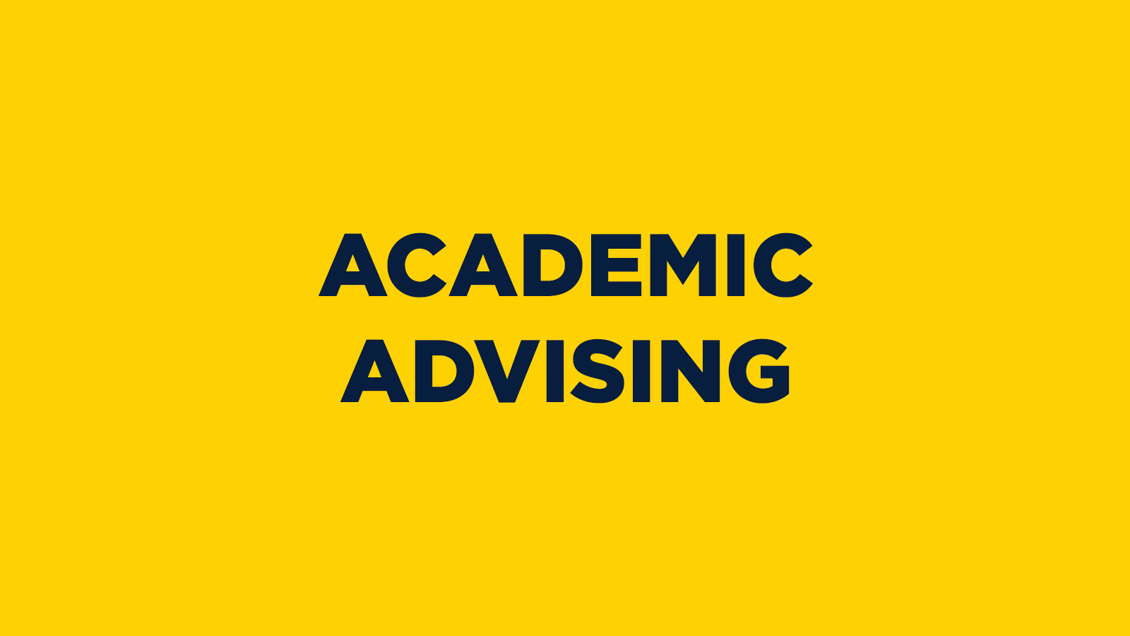 Academic Advising