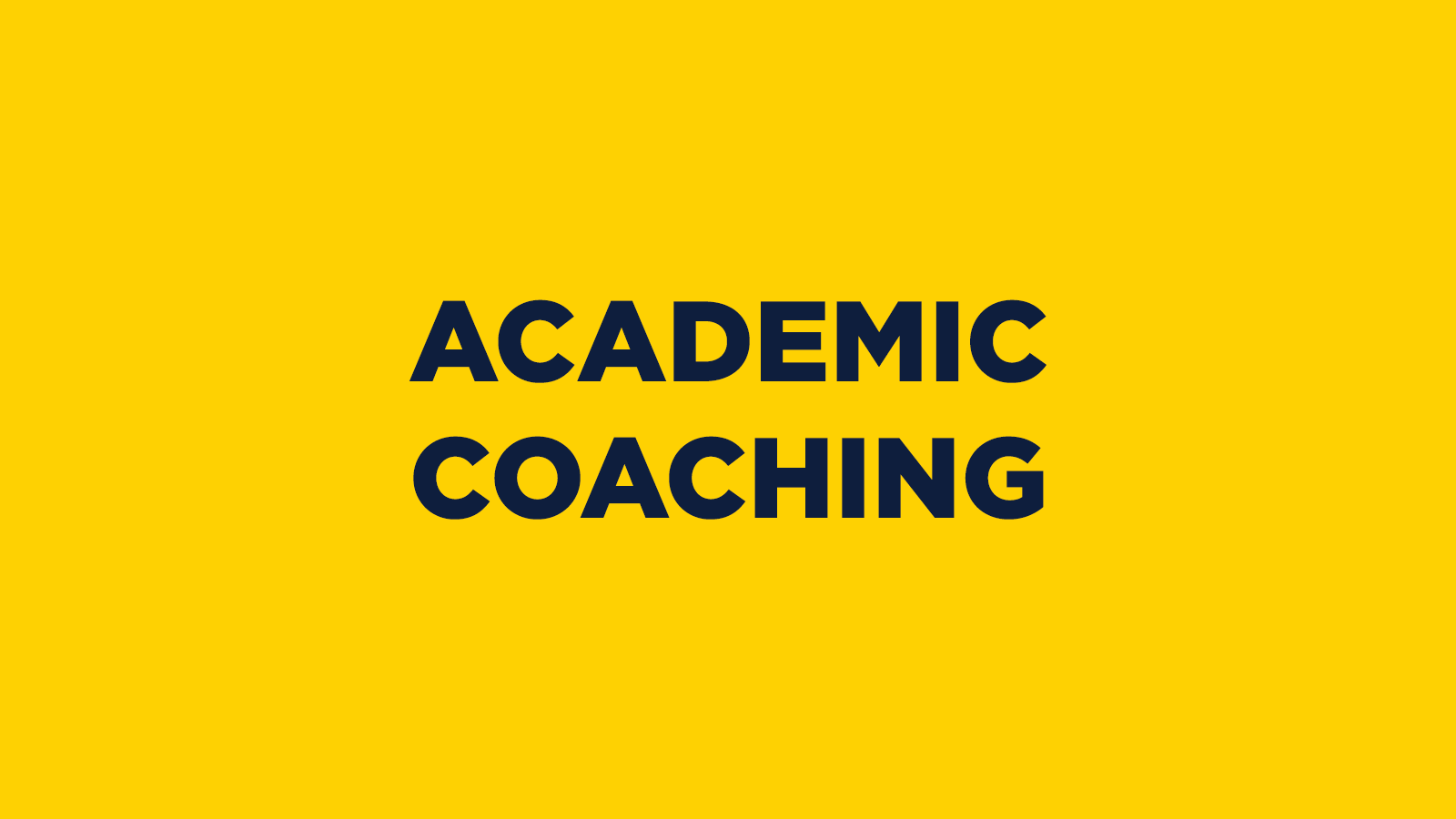 Academic Coaching