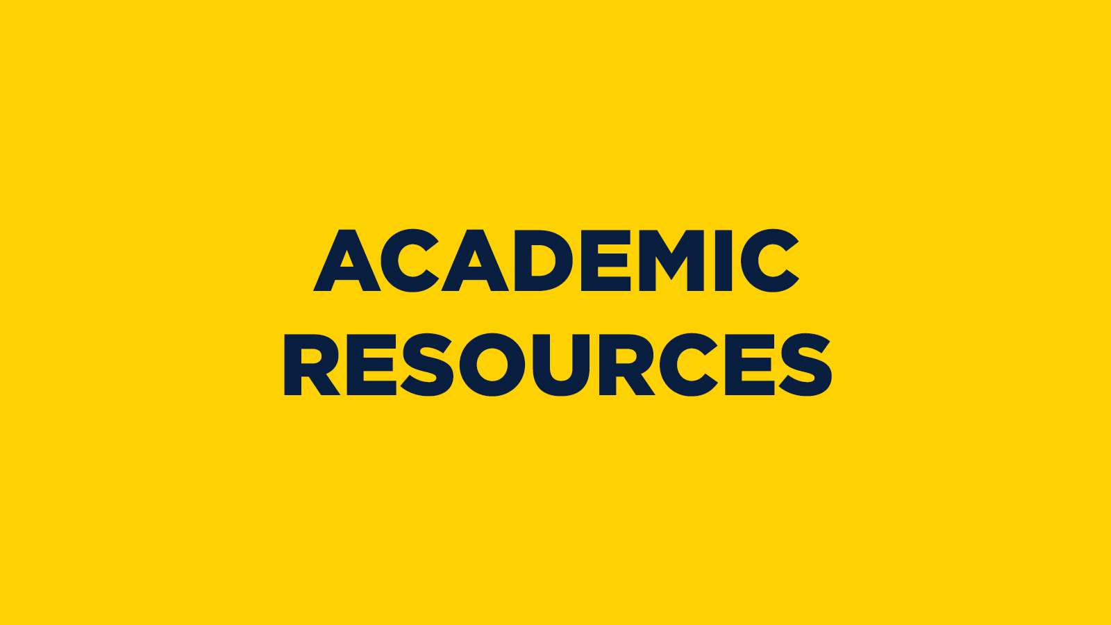 Academic Resources