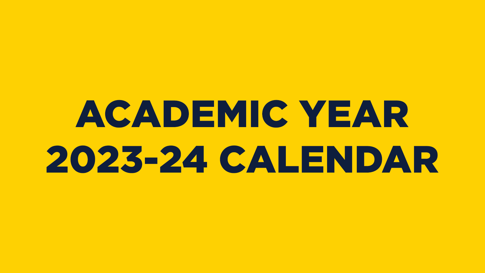 Academic Year 2023-24 Calendar