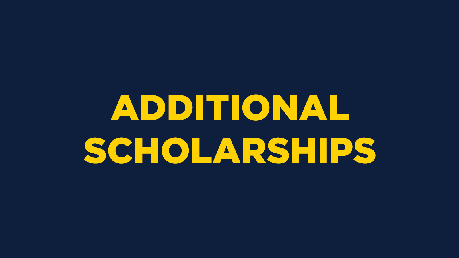 Additional Scholarships