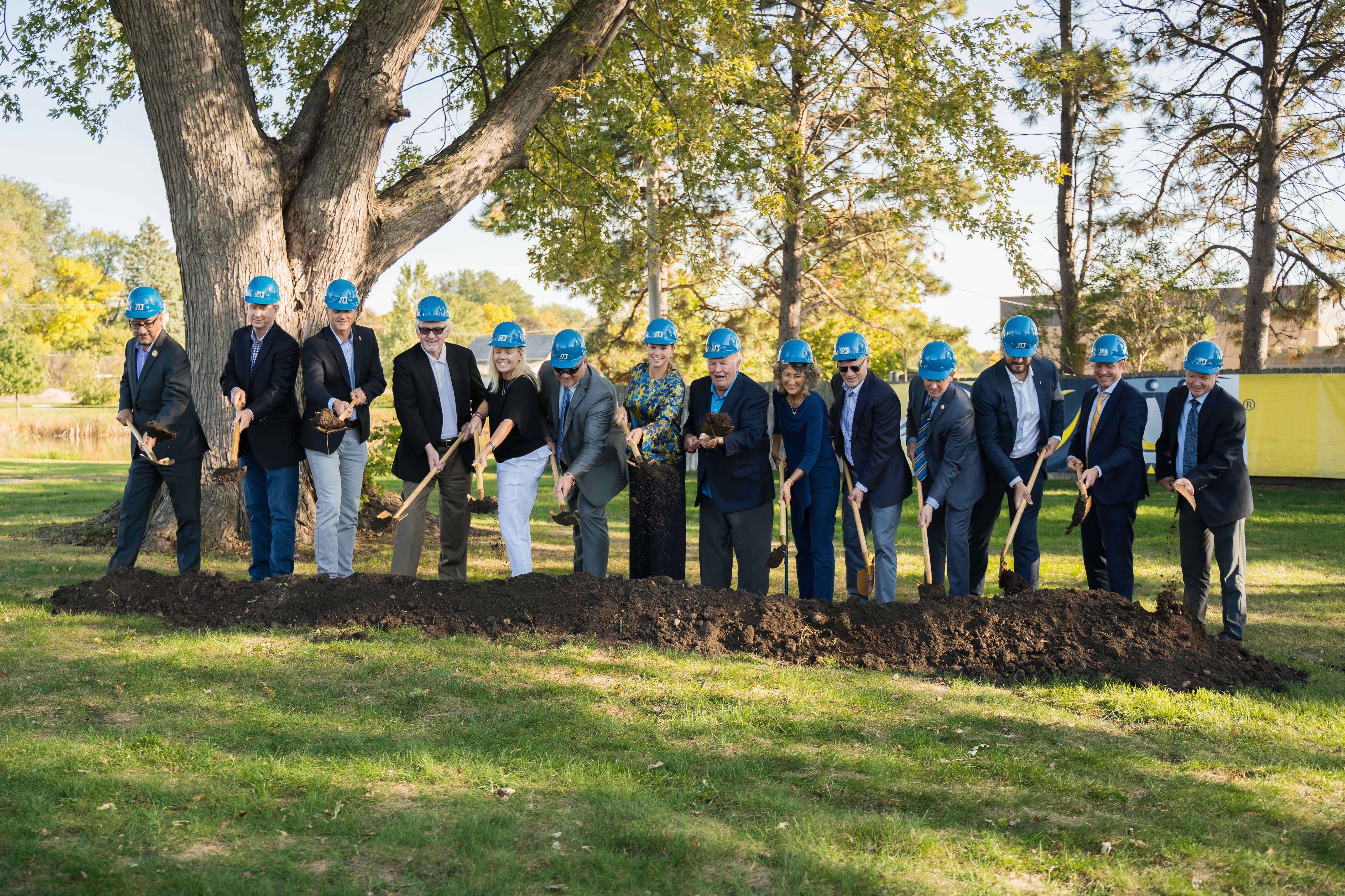 T. Denny Sanford at Augustana's Hockey Groundbreaking