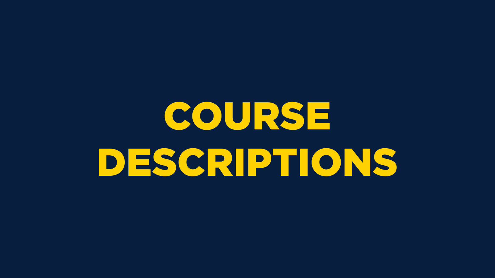DPT Course Descriptions