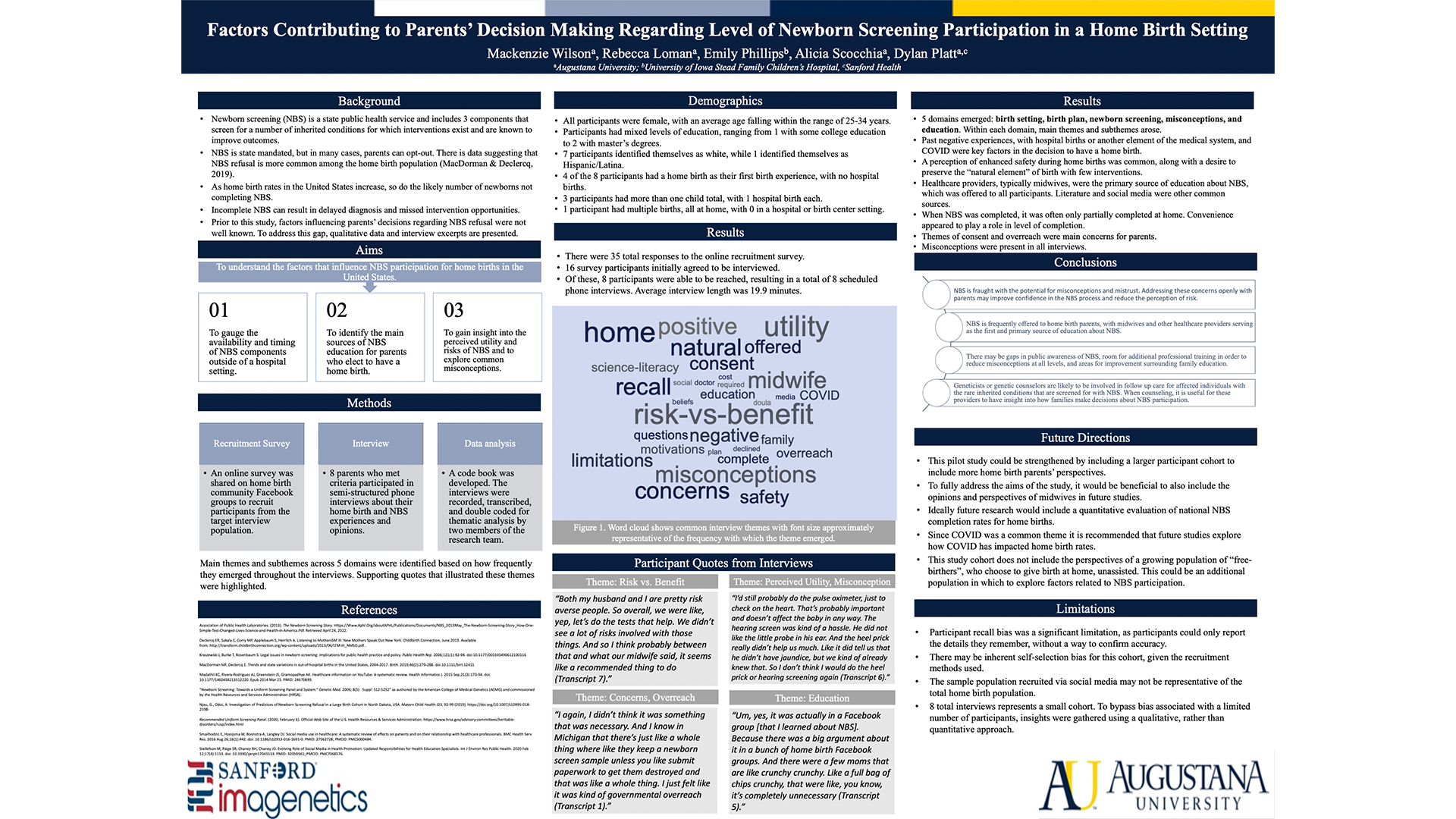 Factors Contributing to Parents’ Decision Making Regarding Level of Newborn Screening Participation in a Home Birth Setting Poster