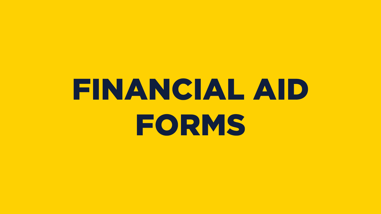 Financial Aid Forms