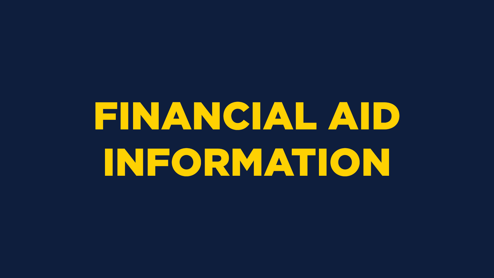 Financial Aid Information