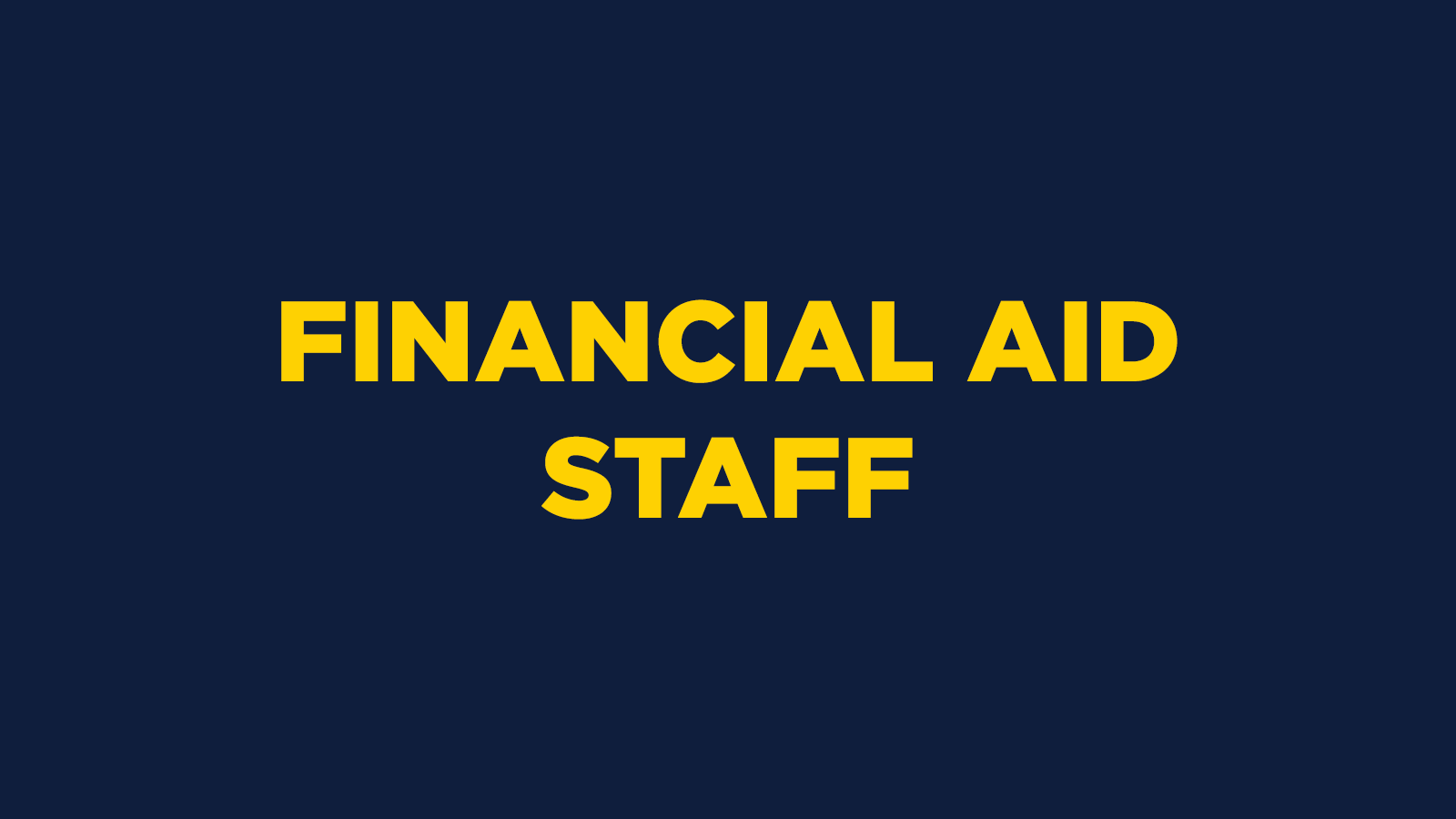 Financial Aid Staff