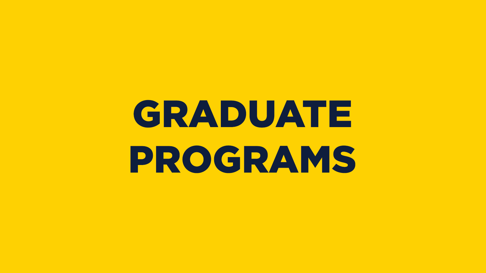 Graduate Programs