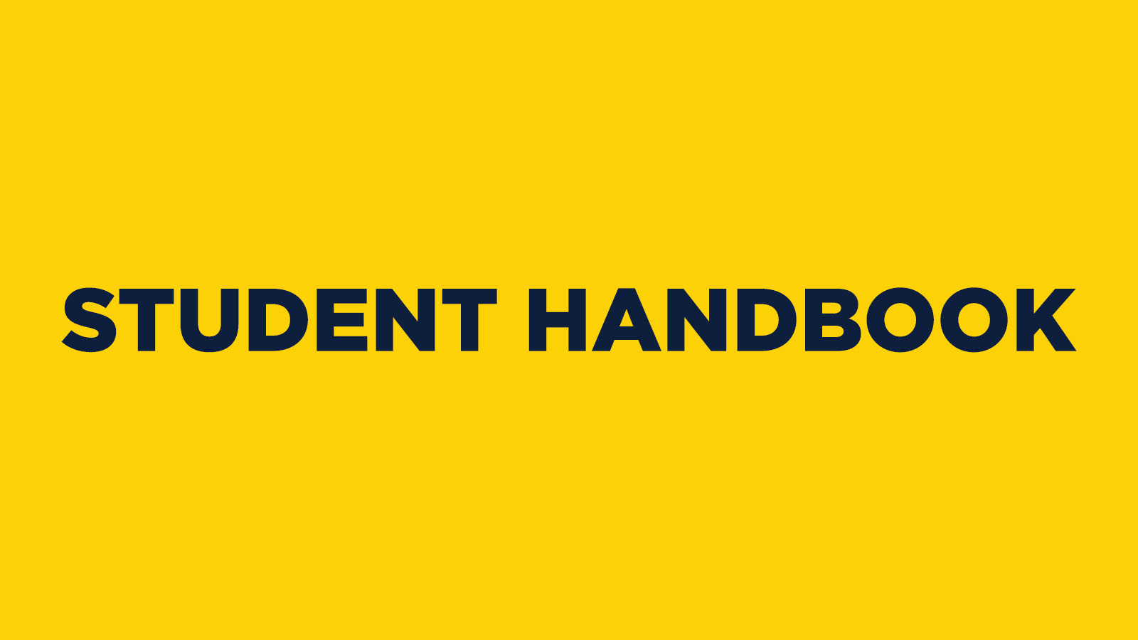 Student Handbook