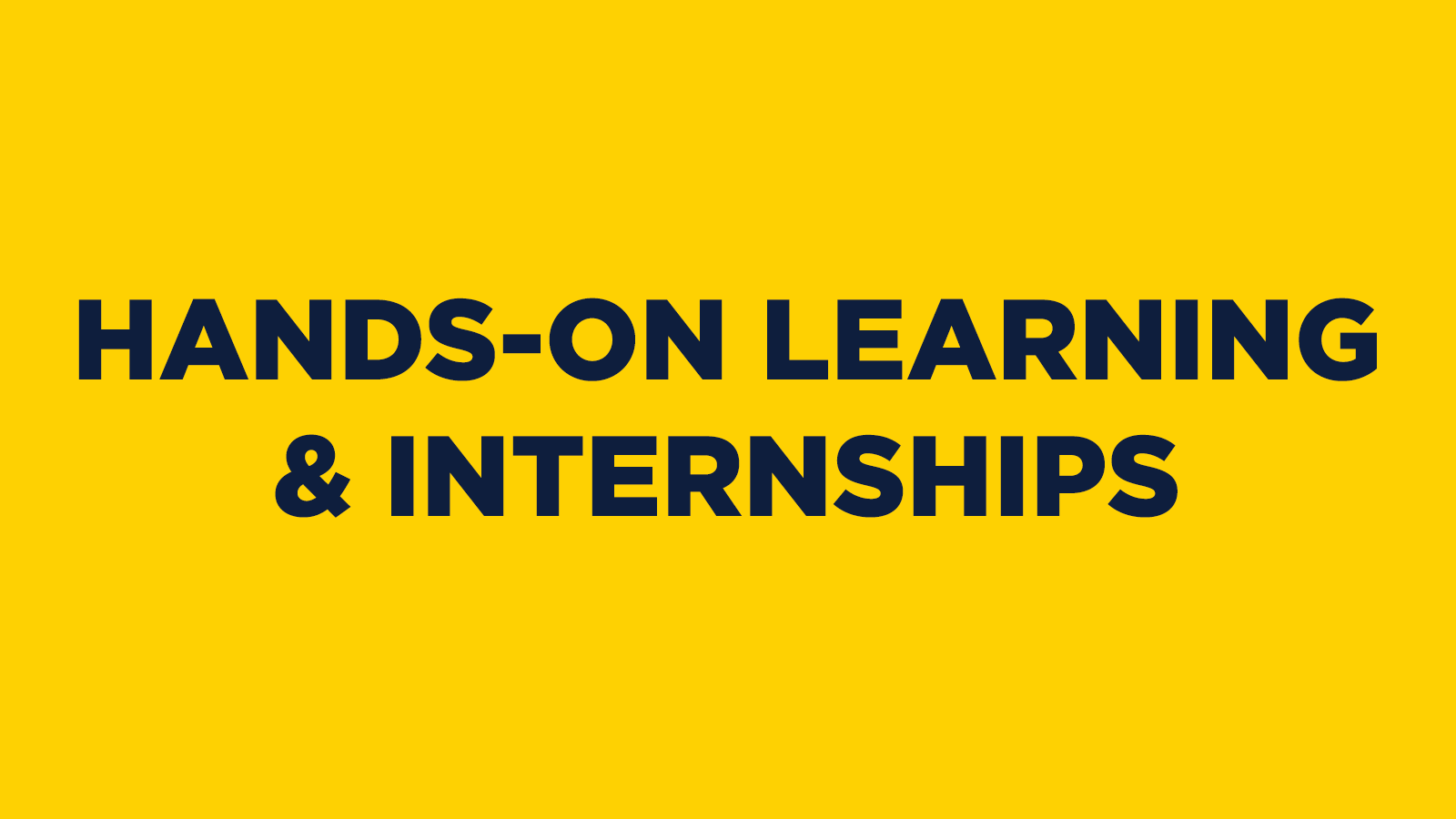 Hands-On Learning & Internships