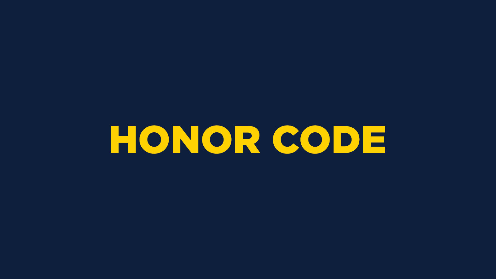 Honor Code