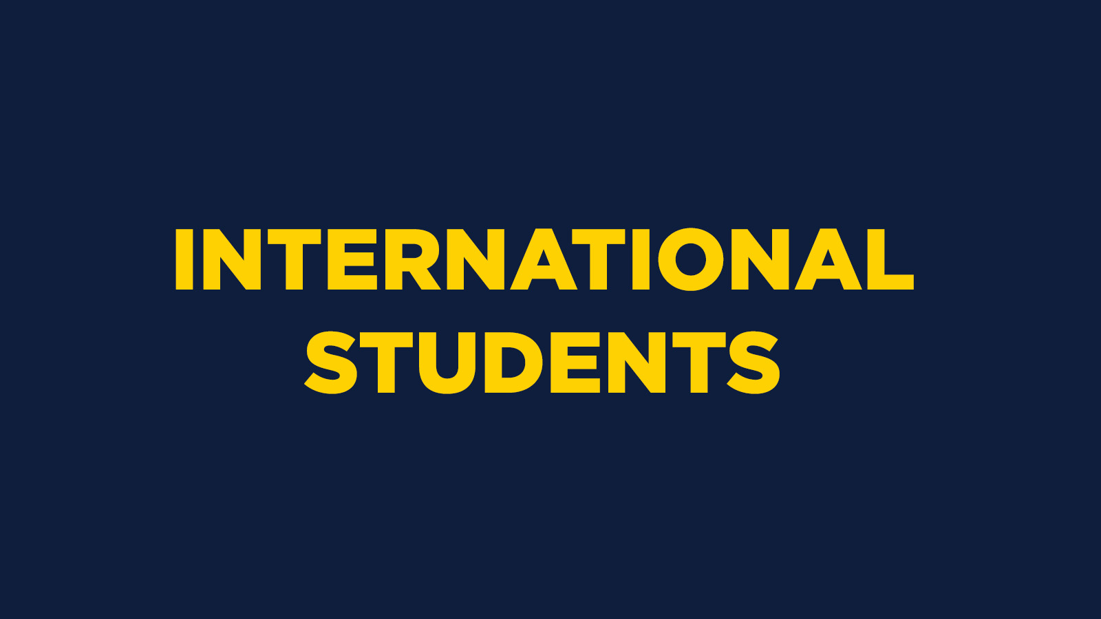 INTERNATIONAL STUDENT APPLICATION