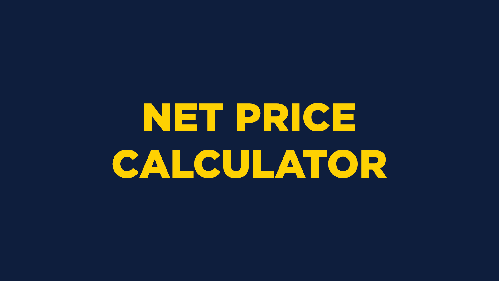 Net Price Calculator