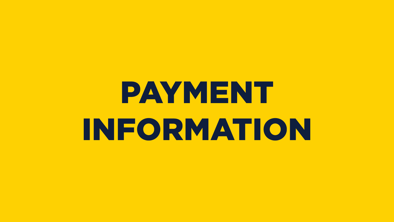 Payment Information