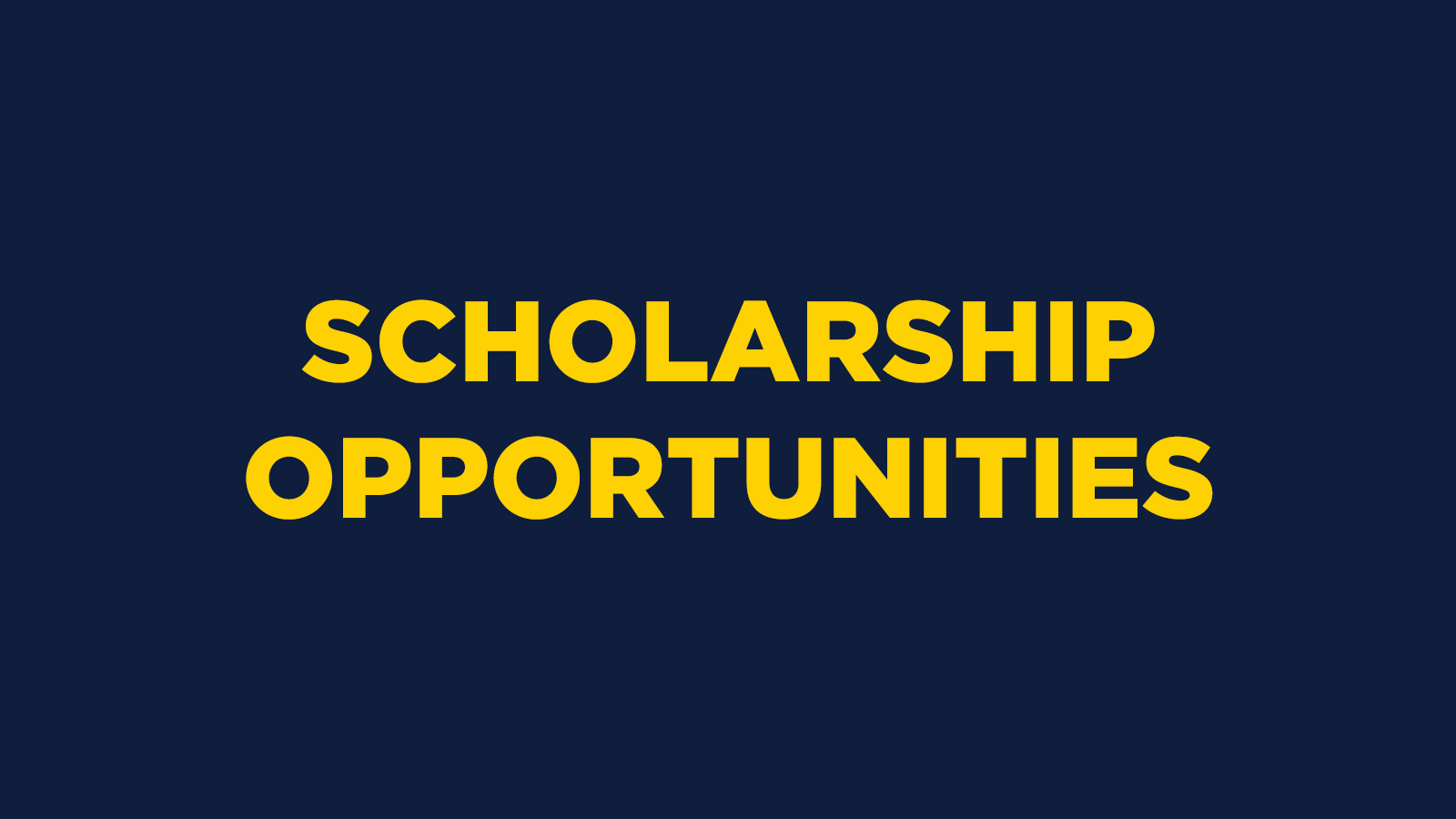 SCHOLARSHIP OPPORTUNITIES