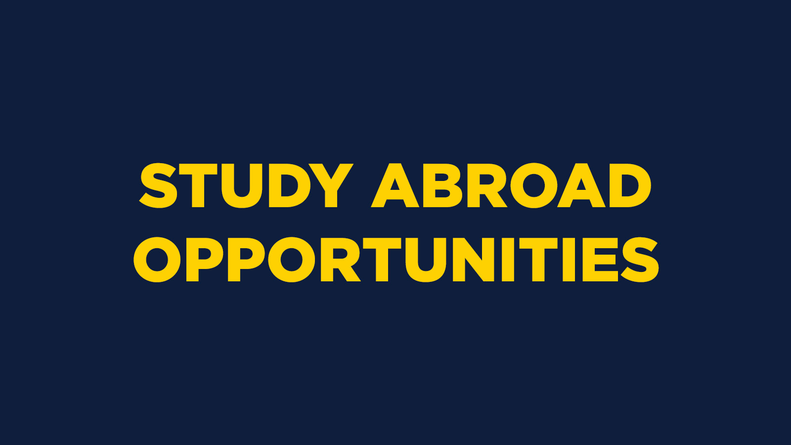 STUDY ABROAD