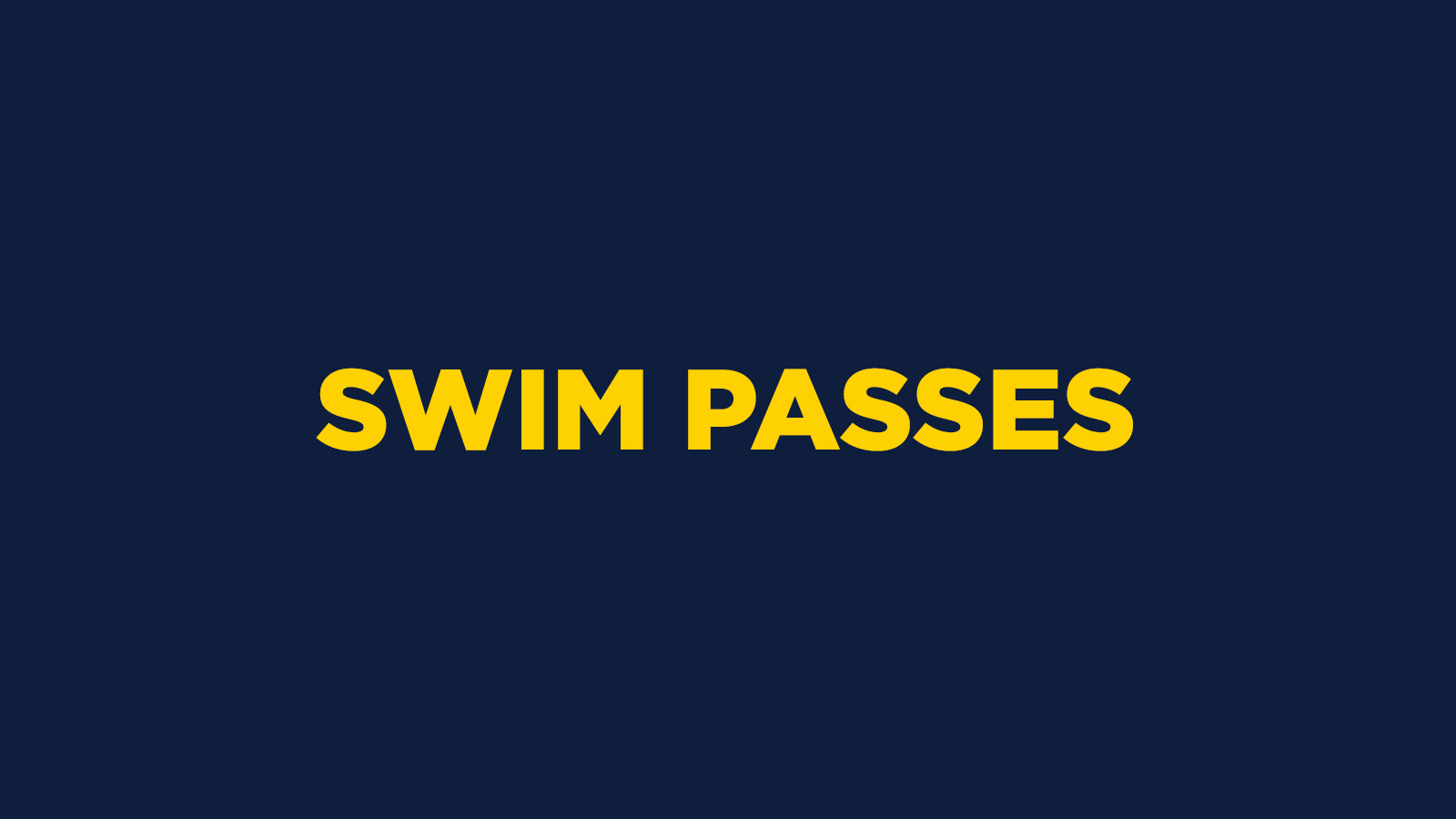 SWIM PASSES