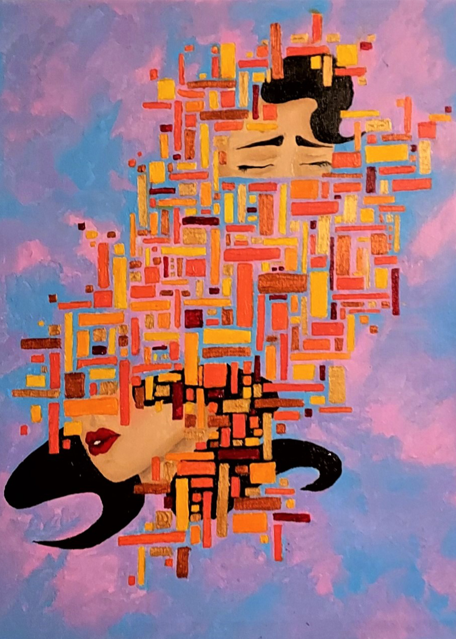 Samantha Culpepper, Disarray of the Mind, acrylic on canvas, 2022