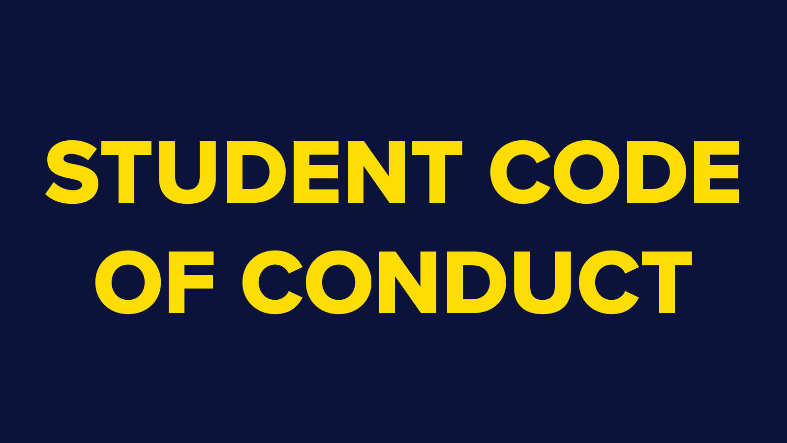 student conduct