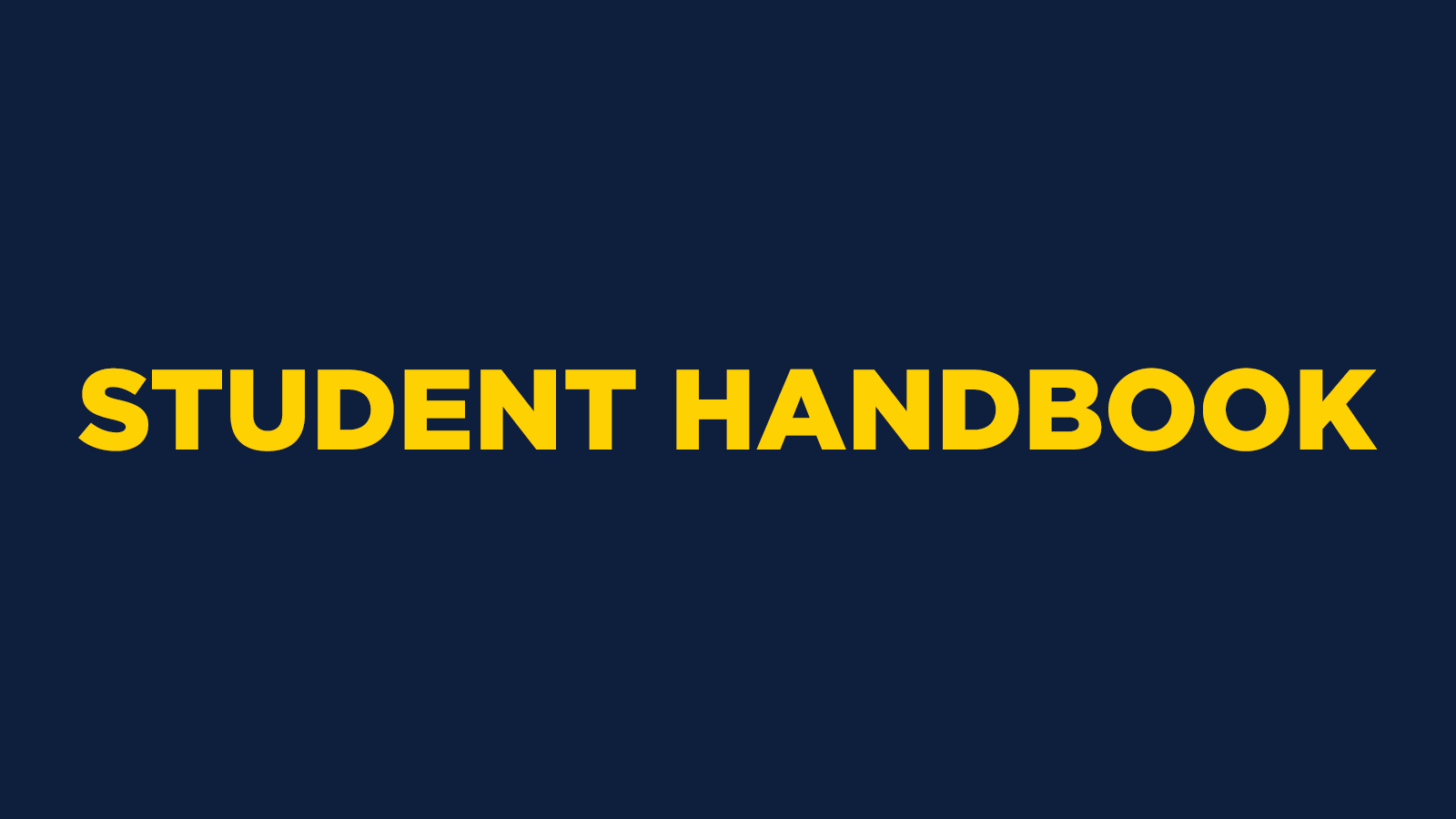 Student Handbook