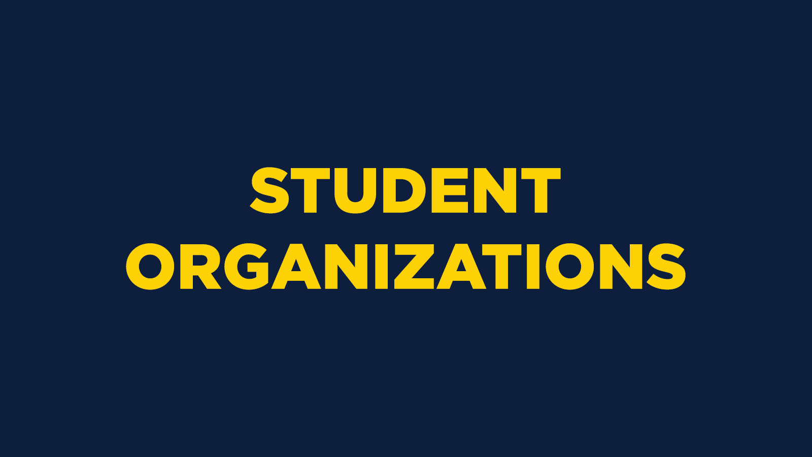 Student Organizations