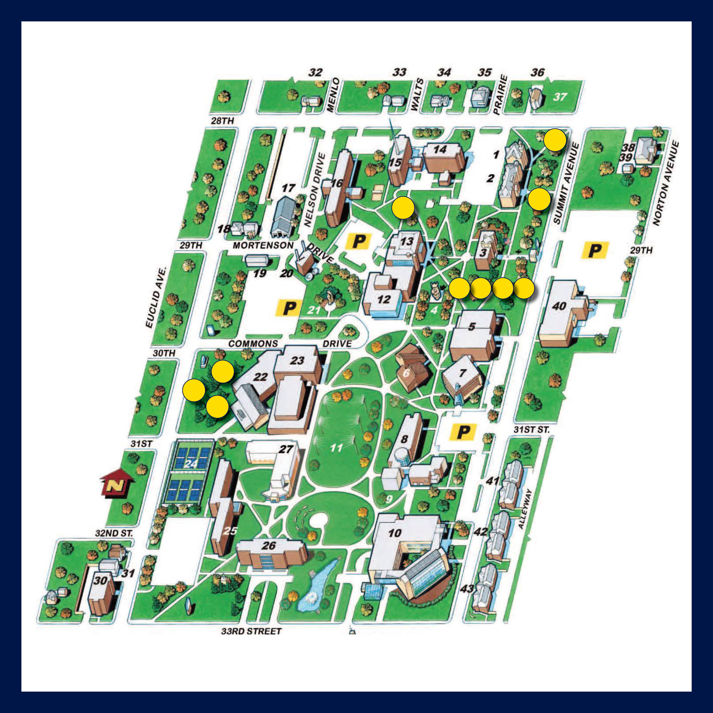 Campus Map of Trees