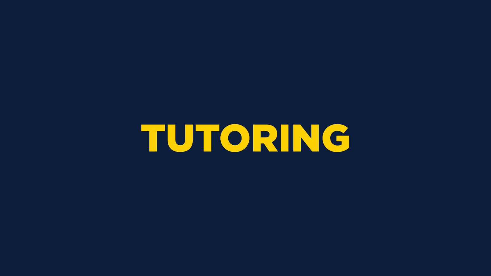 Tutoring at AU