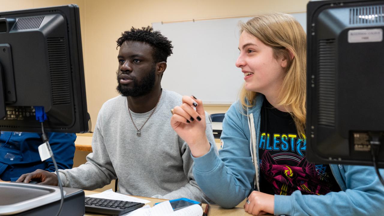 students at computer