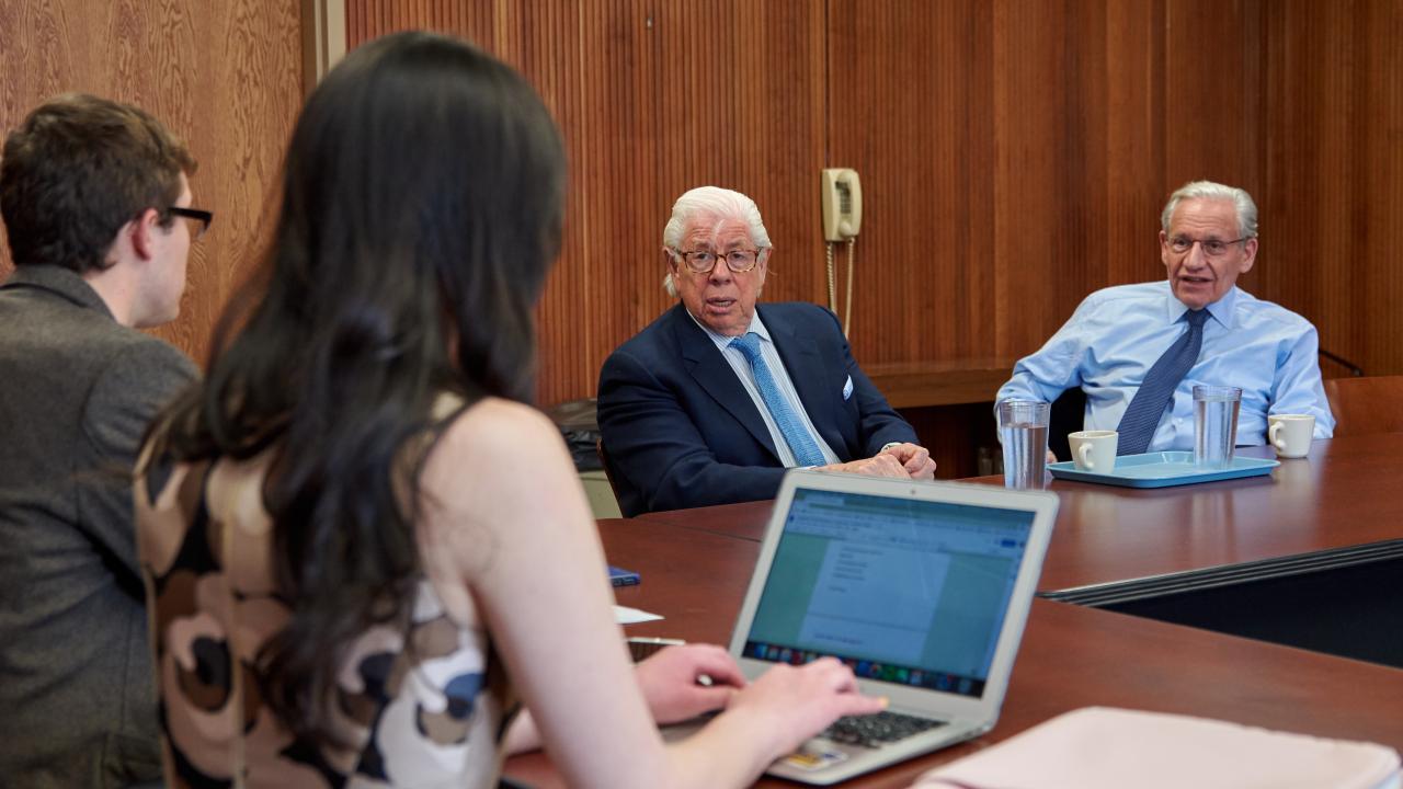 woodward and bernstein with students