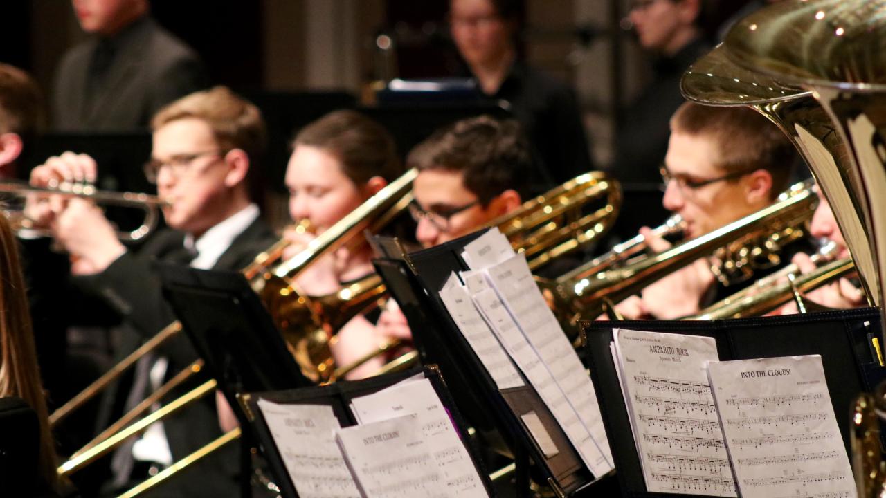 Students performing in Down Under Concert