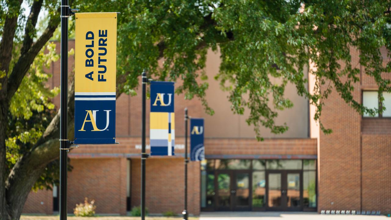 Bold Future banners on campus