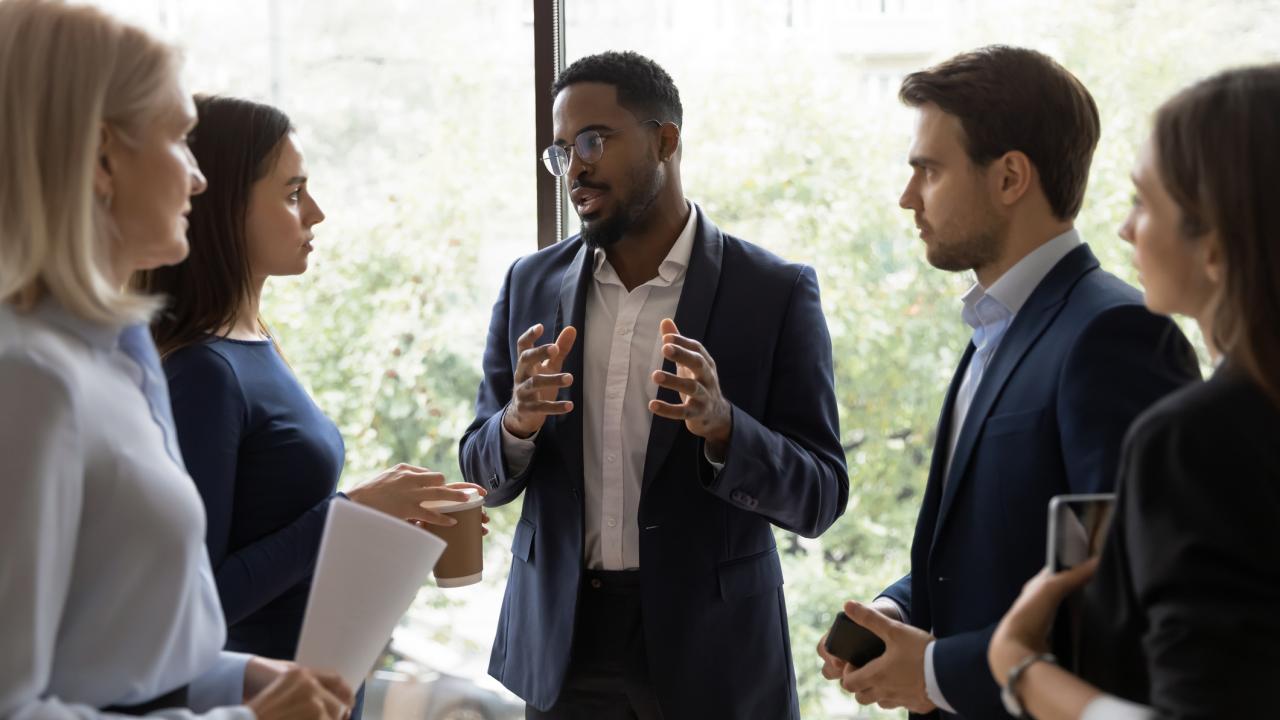 group of people meeting