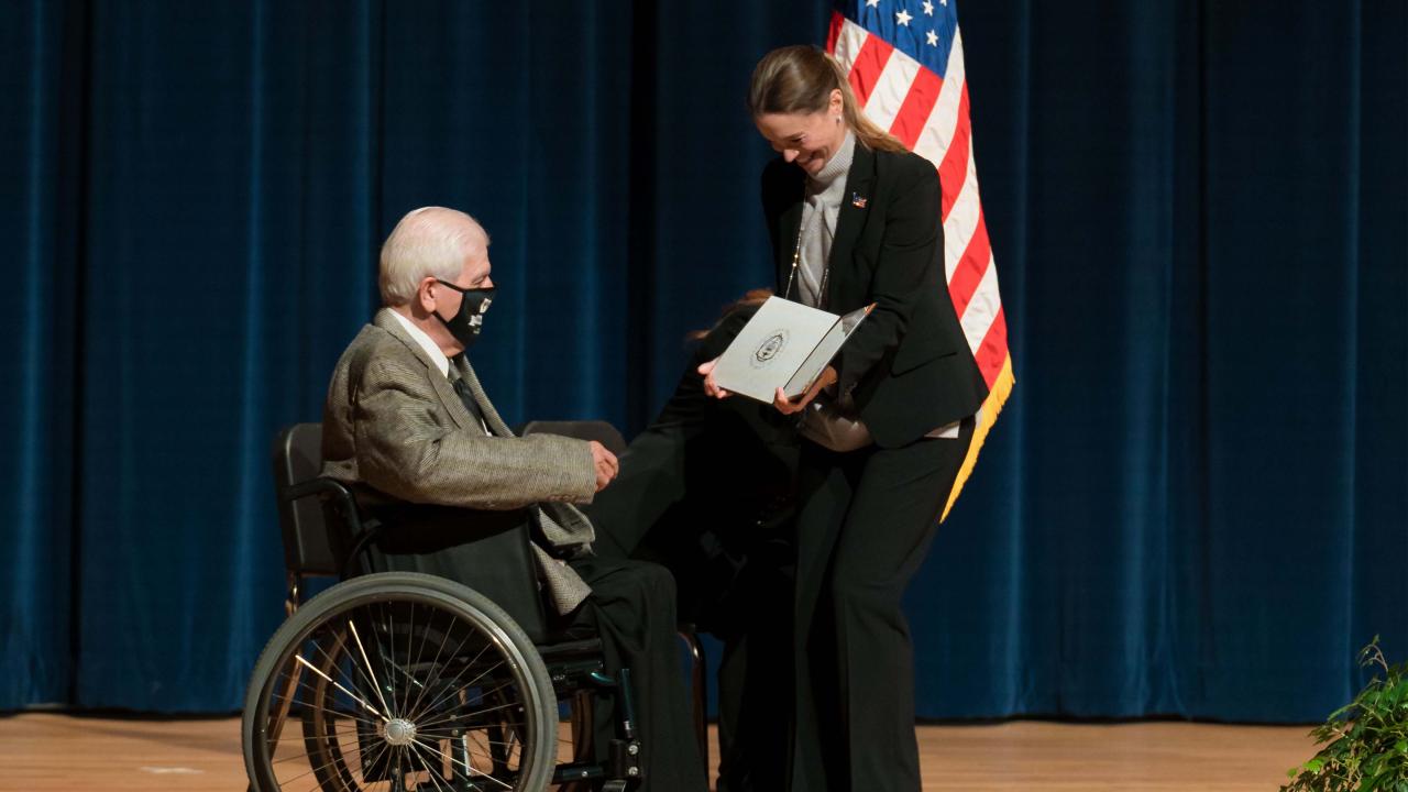 President Stephanie Herseth Sandlin and Sgt. Gene Murphy