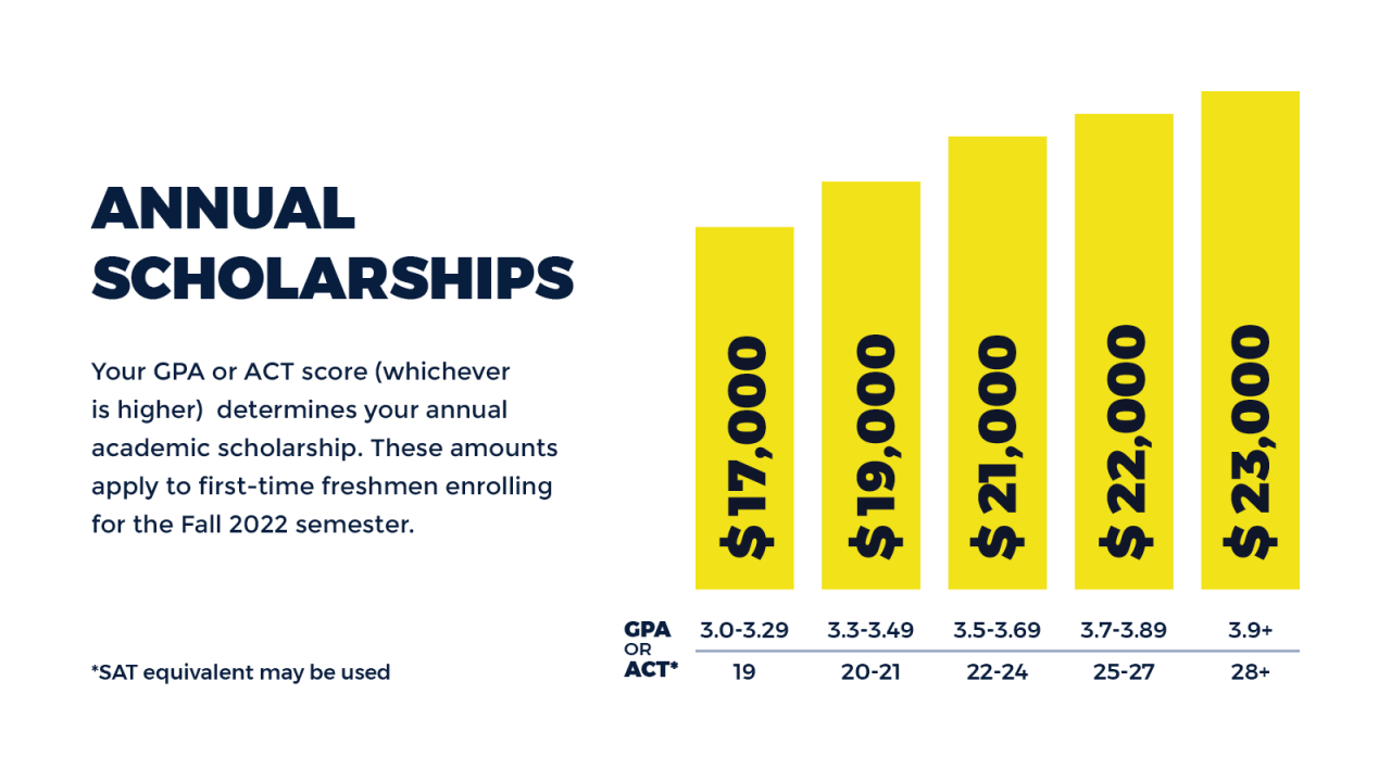 graphic of the scholarship opportunities