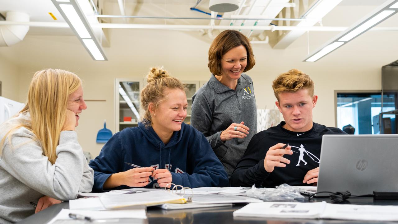 Dr. Jenny Gubbels with students