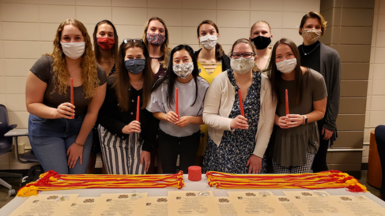 2021 Sigma Delta Pi initiation ceremony
