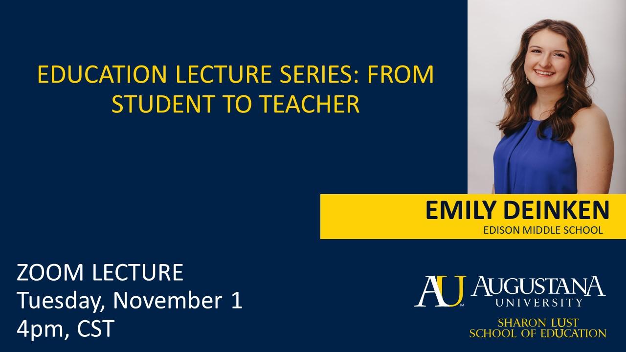 education lecture series featuring Emily Deinken