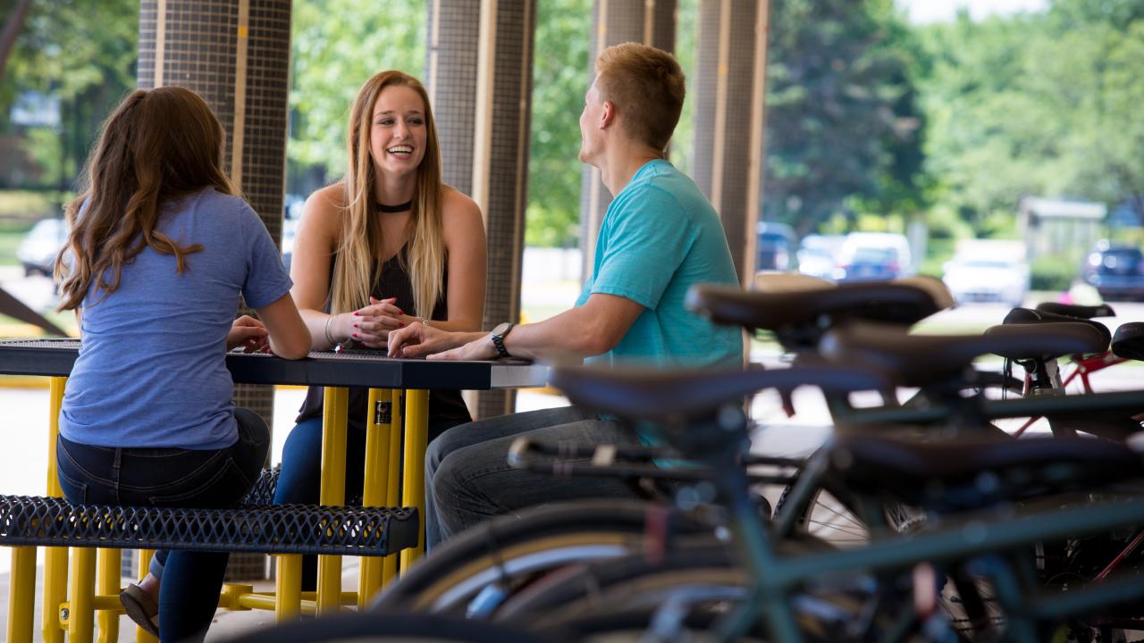 Students on campus