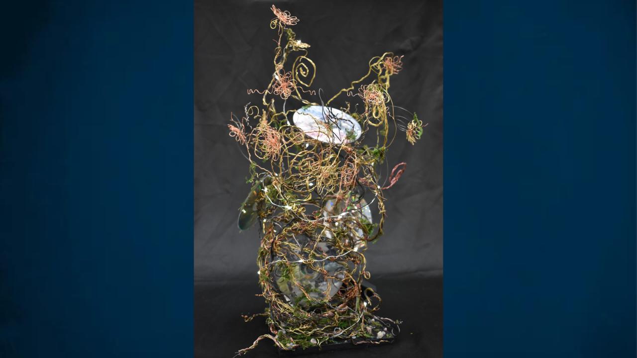 Si Si Htoo, Tree of Life, mixed media, 2025. 12th grade, Worthington High School. Teacher- Christy Menke