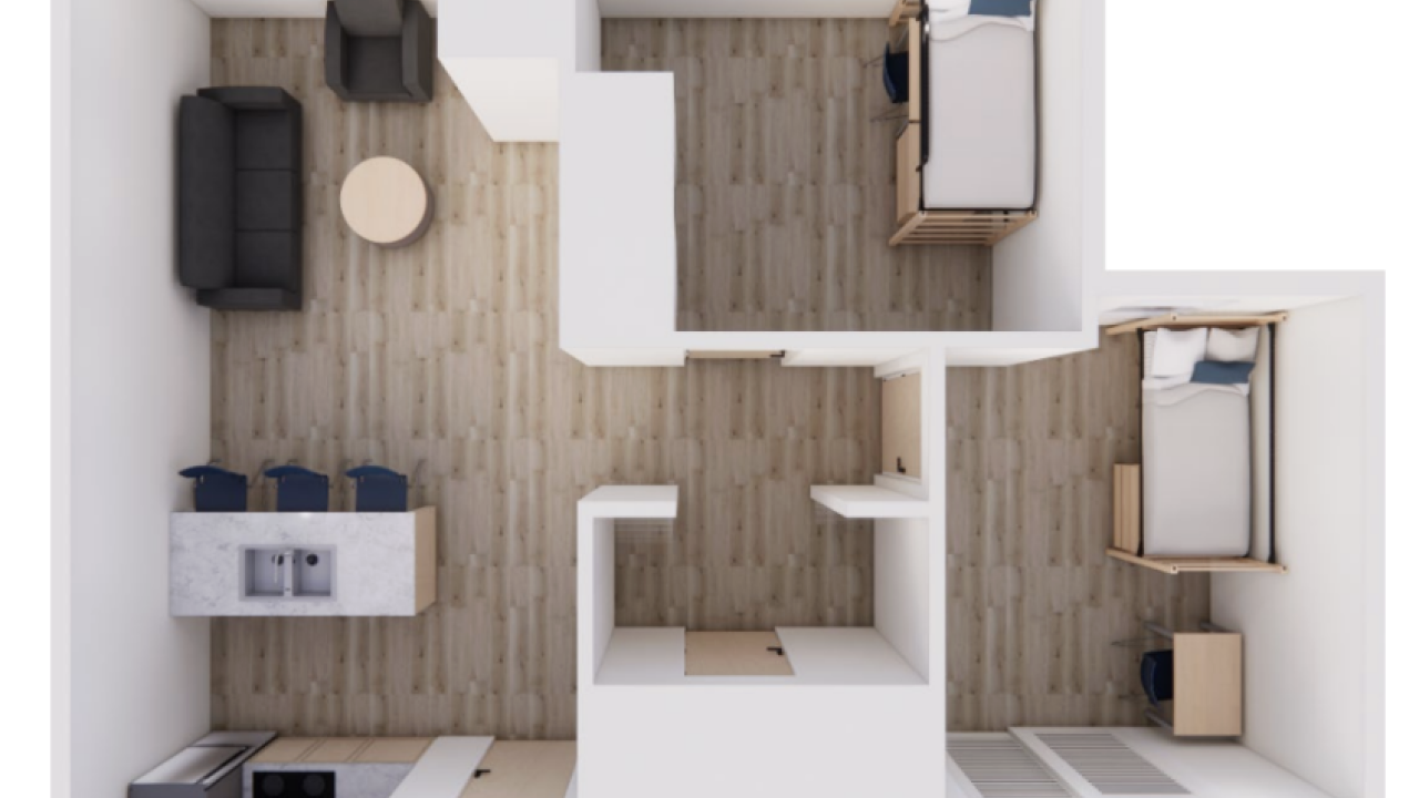 Foundation Heights 2-Bedroom Apartment Layout